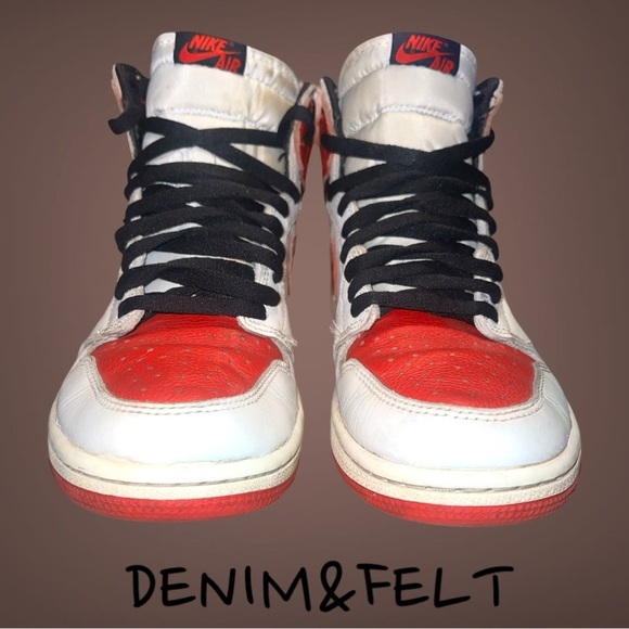 Mens Jordan 1 Retro High OG Heritage - Red/White/Black | PRELOVED!!👟👟 - Picture 2 of 7